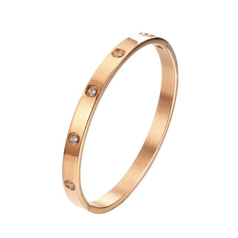 Amnesia Jewellery | Iris 6mm Gold Plated / Stainless Steel Bangle
