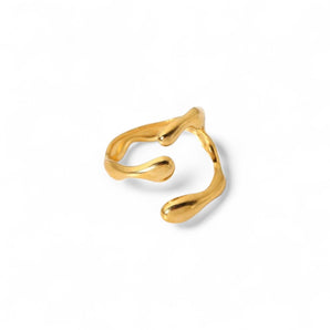 Amnesia Jewellery | Gold Plated Stainless Steel Simone Irregular Ring