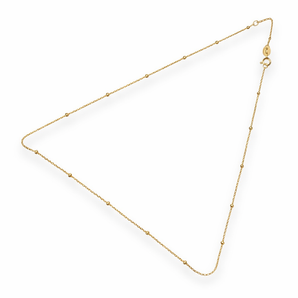 Isabelle 18ct Gold Plated Satellite Box Chain 1mm 925 Sterling Silver