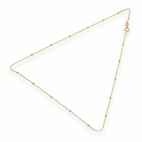 Isabelle 18ct Gold Plated Satellite Box Chain 1mm 925 Sterling Silver