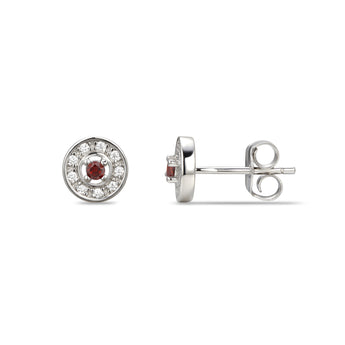 Sterling Silver January Cubic Zirconia Birthstone Stud Earrings