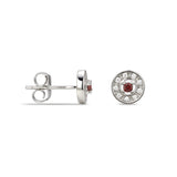 Sterling Silver January Cubic Zirconia Birthstone Stud Earrings