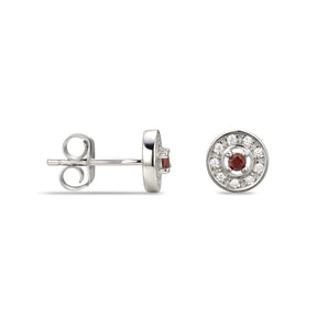 Sterling Silver January Cubic Zirconia Birthstone Stud Earrings