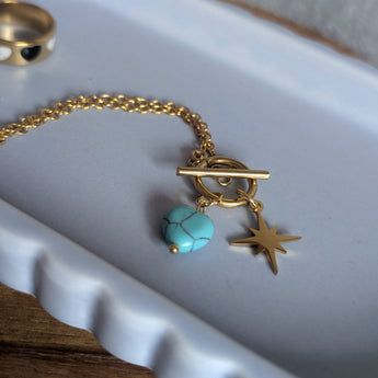 Amnesia Jewellery | Gold Plated Jasmine Wish Upon A Star Necklace