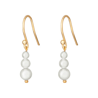 Gold plated Jasmine Pearl Drop Earrings