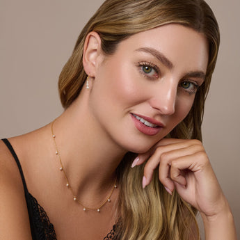 Gold Plated Jasmine Pearl Drop Earrings