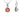 July Birthstone - Ruby Cubic Zirconia Silver Pendant Necklace