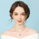 June Birthstone - Brown Moonstone Cubic Zirconia Silver Infinity Pendant Necklace