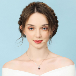 June Birthstone - Brown Moonstone Cubic Zirconia Silver Infinity Pendant Necklace