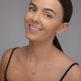 June Birthstone - Alexandrite Cubic Zirconia Silver Pendant Necklace