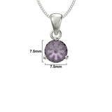 June Birthstone - Alexandrite Cubic Zirconia Silver Pendant Necklace