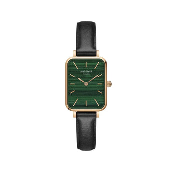 Ladies Handwriting Engraved Architect Lille Watch - Pine Green