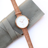 Ladies Modern Font Engraved Anaii Watch - Hazel Wood