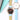Ladies Architēct Blanc - Modern Font Engraving + Light Blue Strap 