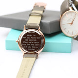 Ladies Modern Font Engraved Architect Blanc Watch - Light Grey Strap