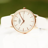 Ladies Modern Font Engraved Architect Blanc Watch -  White Strap