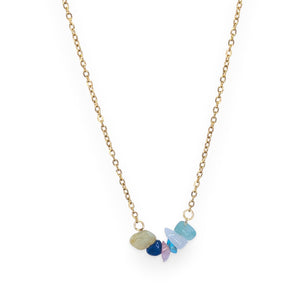 Amnesia Jewellery | Gold Plated Stainless Lottie Gemstone Necklace