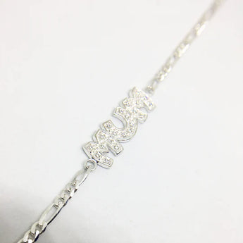 Sterling Silver Mum Cubic Zirconia Bracelet