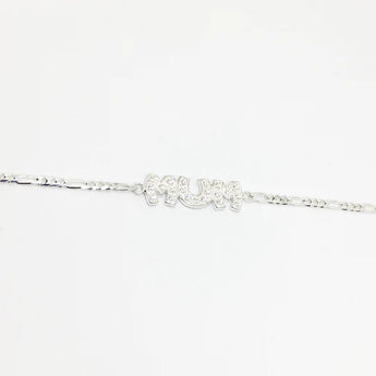 Sterling Silver Mum Cubic Zirconia Bracelet