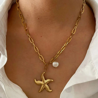 Amnesia Jewellery | Gold Plated Stainless Steel Mara Ocean Necklace