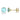 March Birthstone - Aquamarine CZ 9ct Gold Stud Earrings