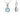 March Birthstone - Aquamarine CZ Silver Pendant Necklace