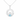 Sterling Silver March Birthstone Claddagh Pendant Necklace with Aquamarine Cubic Zirconia Detail