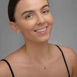 May Birthstone - Emerald CZ 9ct Gold Pendant Necklace