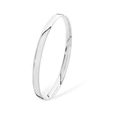 5mm thick - plain 925 Sterling Silver Bangle with hallmark