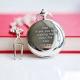 Modern Font Engraved Roman Skeleton Pocket Watch