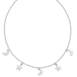 Sterling Silver Moon and Star Necklace