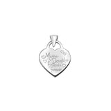 Silver Mother Daughter Friends Forever Pendant