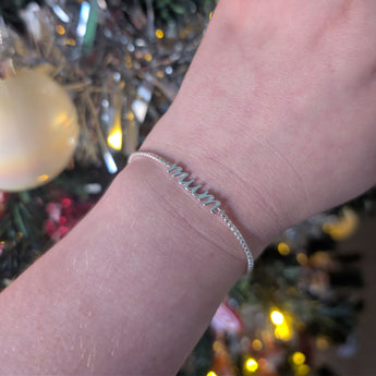 Sterling Silver Mum Bolo Bracelet