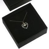 9ct Gold Mum Cubic Zirconia Pendant Necklace in a black gift box