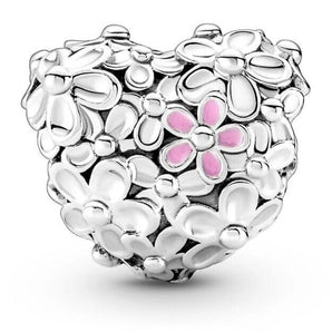 Sterling Silver Mum Love You always Charm With Flowers