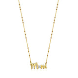 Mum Satellite Chain Necklace, 18ct Gold Plated, 925 Sterling Silver
