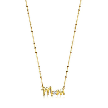Mum Satellite Chain Necklace, 18ct Gold Plated, 925 Sterling Silver