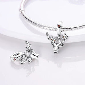 Sterling Silver Spring Deer Dangle Charm