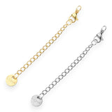 Necklace Extender Chain up to 2" / 5 cm Adjustable by Amnesia Jewellery UK. Add up to 2" / 5 cm to your favourite necklaces with our tarnish free, waterproof jewellery extenders. Gold & silver options with secure lobster clasp.