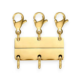 Necklace Layering - Magnetic Stacking Clasp by Amnesia Jewellery UK. Prevent tangled chains with our magnetic necklace layering clasps. Perfect for stacking. Holding up to 3 necklaces, waterproof, tarnish free & easy to use.