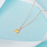 November Birthstone - Topaz CZ 9ct Gold Pendant Necklace
