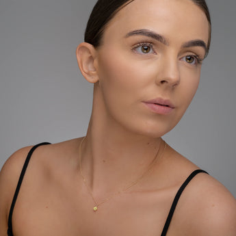 November Birthstone - Topaz CZ 9ct Gold Pendant Necklace