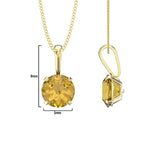 November Birthstone - Topaz CZ 9ct Gold Pendant Necklace