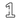 Number 1 in black
