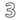 Number 3 in black