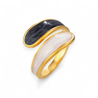 Amnesia Jewellery | Gold Plated Stainless Steel Ocean Wrap Ring