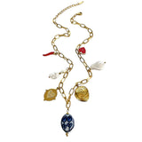 Amelia Charm Pendant Necklace | Amnesia Jewellery UK | Hypoallergenic Gold Plated Stainless Steel Jewellery