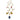 Amelia Charm Pendant Necklace | Amnesia Jewellery UK | Hypoallergenic Gold Plated Stainless Steel Jewellery