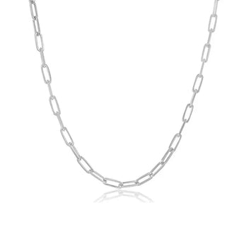 Amnesia Jewellery | Gold Plated Stainless Steel Paperclip Chain Necklace. Our exquisite Daisy Paperclip Chain, available in two stunning finishes: durable stainless steel and luxurious 18ct gold layering. Tarnish Free and Waterproof. Shop now for quality Jewellery/Jewelry!