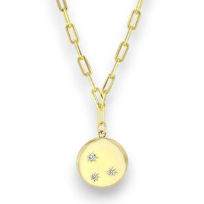 Paperclip Disc Necklace